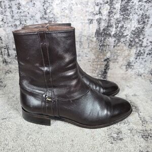 Bally Women's Sheriff Ankle Boots Brown Leather Size 7